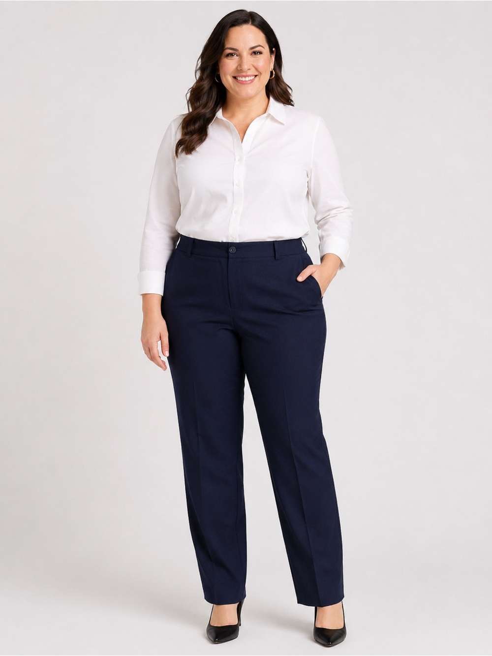 Appleseed’s Navy Dress Pants Women’s Size 20 NWT Straight Leg Career Slacks